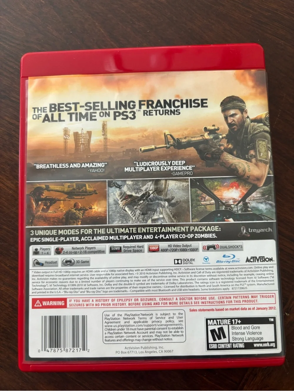 Sony PS3 Call of Duty: Black Ops - Red Case